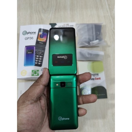 Gphone GP36 Folding Mobile Phone FM Radio Green