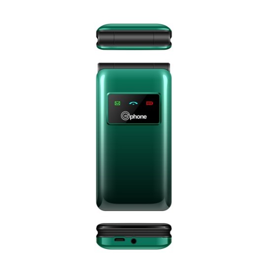 Gphone GP36 Folding Mobile Phone FM Radio Green