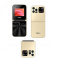 Vmax V18 Fold Mobile Phone With Back Cover Gold