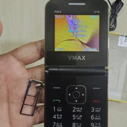 Vmax V18 Fold Mobile Phone With Back Cover Gold