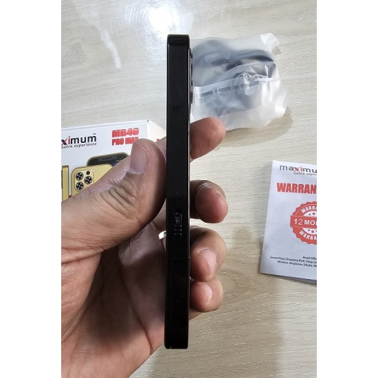 Maximum MB40 Pro Max Super Slim 4 Sim Phone Black