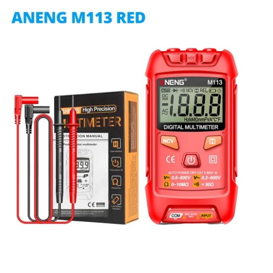 ANENG M113 Digital Pocket Multimeter Red