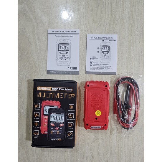 ANENG M113 Digital Pocket Multimeter Red