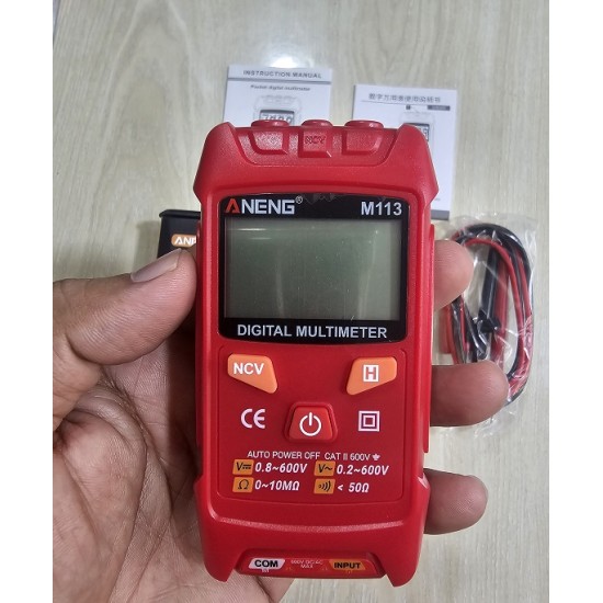 ANENG M113 Digital Pocket Multimeter Red