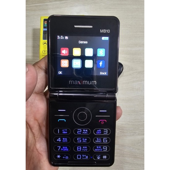 Maximum MB10 Diamond Folding Phone Dual Sim Black