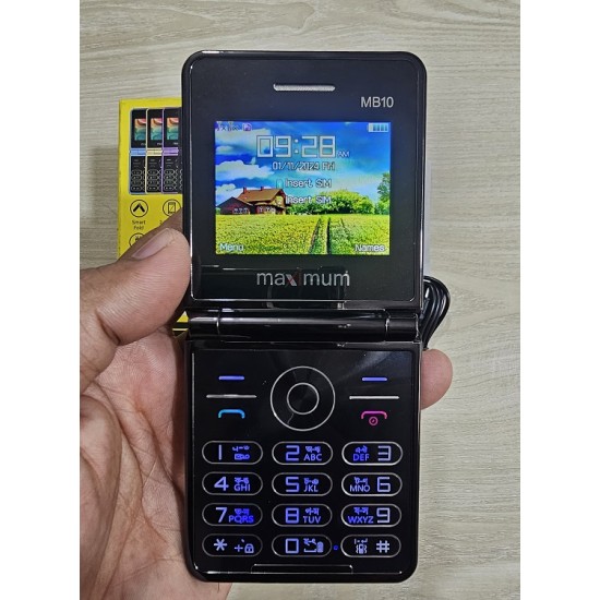 Maximum MB10 Diamond Folding Phone Dual Sim Black