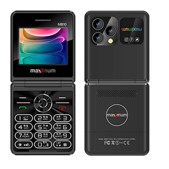 Maximum MB10 Diamond Folding Phone Dual Sim Black