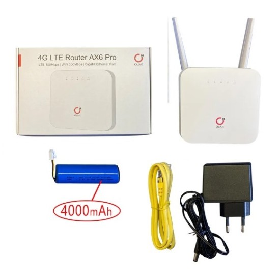 OLAX AX6 PRO 4G Sim Wifi Router With 4000mAh Battery 