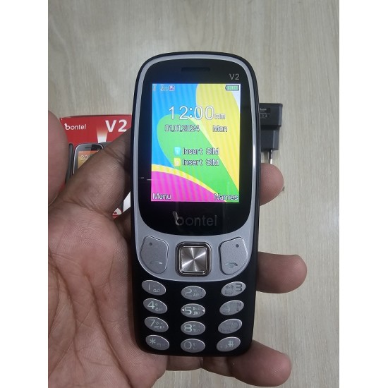 Bontel V2 Feature Phone Dual Sim Black