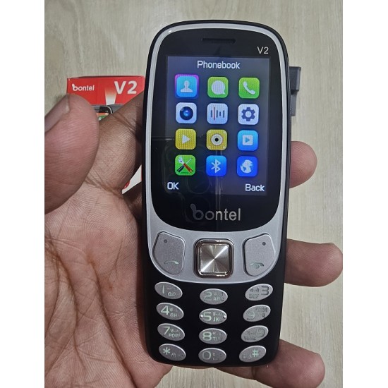 Bontel V2 Feature Phone Dual Sim Black