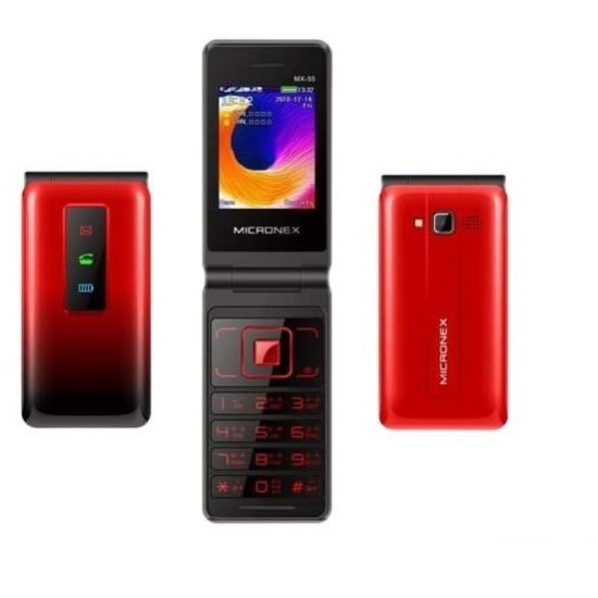 Micronex MX55 Folding Mobile Phone Red