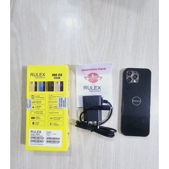 Rulex RM23 Slim Phone Four Sim Black