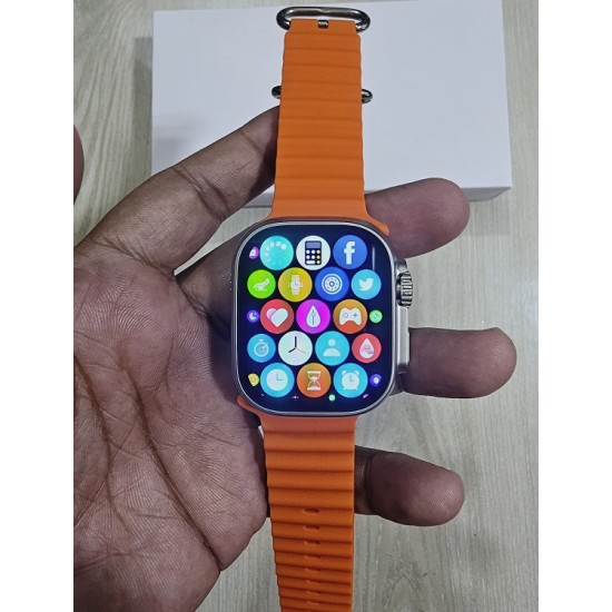 A2859 Ultra Smart Watch Bluetooth Calling With A-pple Logo - Orange