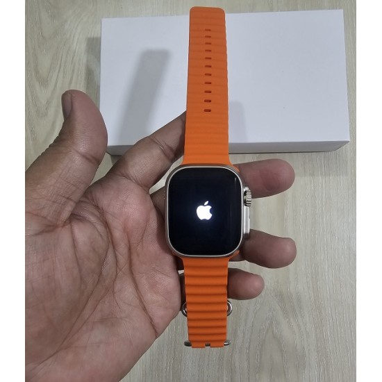 A2859 Ultra Smart Watch Bluetooth Calling With A-pple Logo - Orange