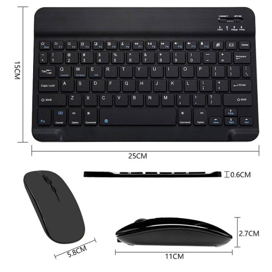 AR231 Bluetooth Keyboard And Bluetooth Mouse Combo Black