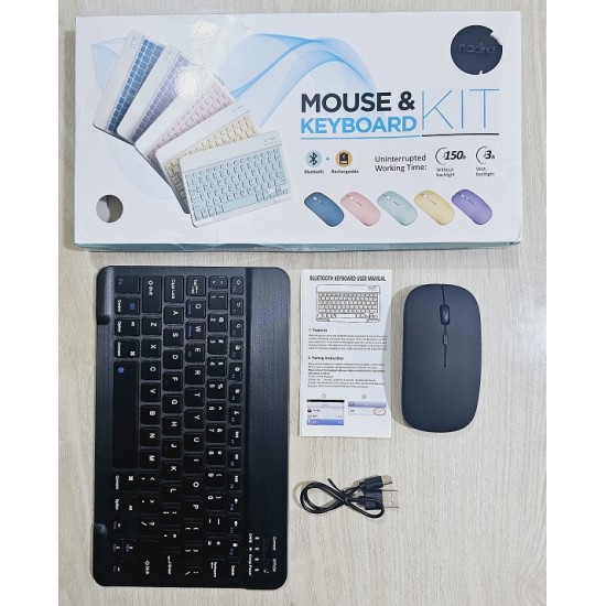 AR231 Bluetooth Keyboard And Bluetooth Mouse Combo Black