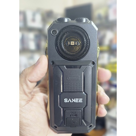 Sanee S8 Army Power Bank Phone 6000mAh Dual Sim Black