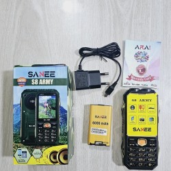 Sanee S8 Army Power Bank Phone 6000mAh Dual Sim Black