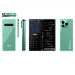 Vmax V18 Notepad Fold Phone With Wrighting pad Green