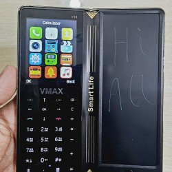 Vmax V18 Notepad Fold Phone With Warranty Gold