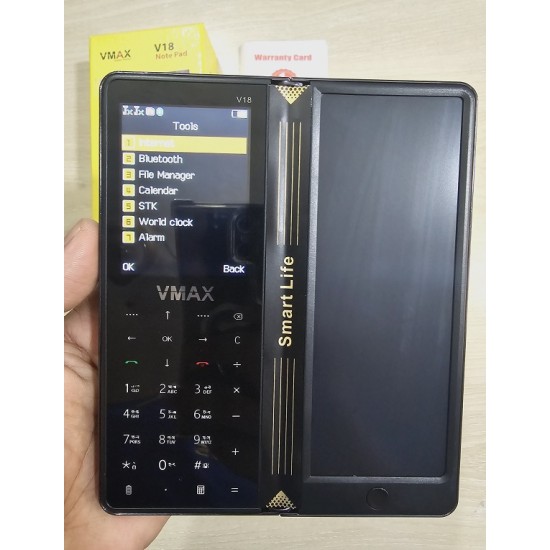 Vmax V18 Notepad Fold Phone With Wrighting pad Purple