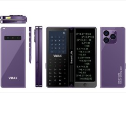 Vmax V18 Notepad Fold Phone With Wrighting pad Purple