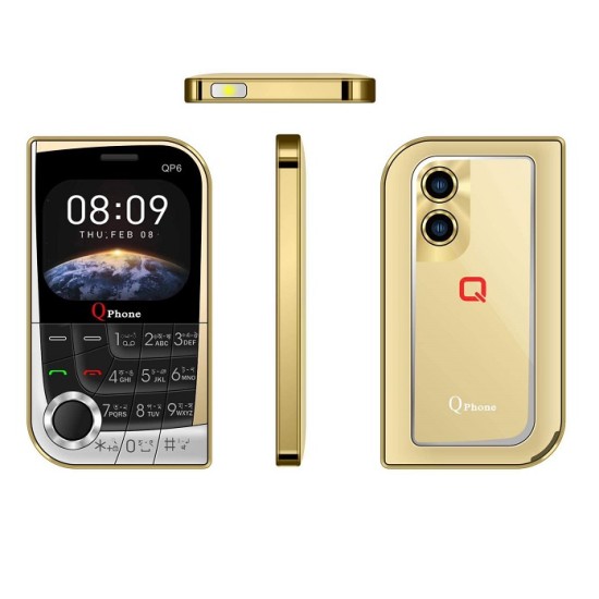 Qphone QP6 Mini Button Phone Magic Voice Gold