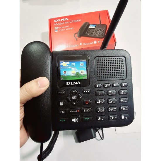 DLNA ZT9000 Land Phone Dual Sim With Auto Call Record FM Radio