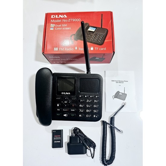 DLNA ZT9000 Land Phone Dual Sim With Auto Call Record FM Radio