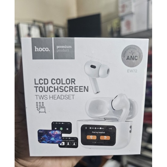 Hoco EW72 ANC LCD Color Touch Screen TWS Headset White