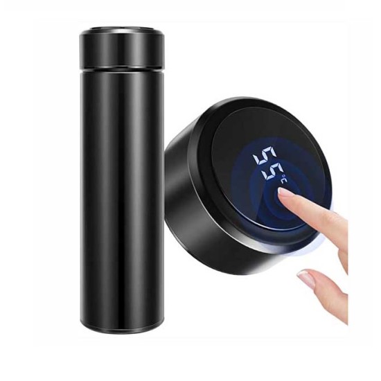 Smart Cup Flask With LED Temperature Display Black