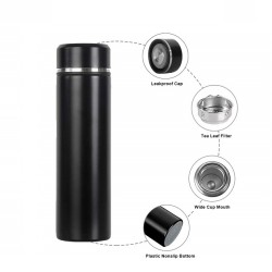 Smart Cup Flask With LED Temperature Display Black