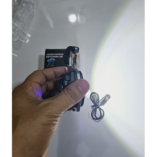 W5147 LED Rechargeable Keychain Light With Lighter