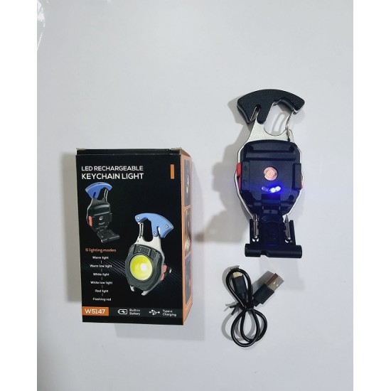 W5147 LED Rechargeable Keychain Light With Lighter