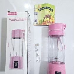 HM-009 Portable And Rechargable Battery Juice Blender Pink