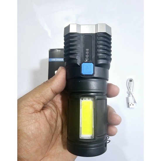 LS03 COB Flash Light Torch 4 Light Rechargeable