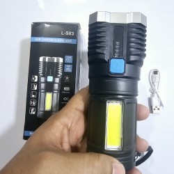 LS03 COB Flash Light Torch 4 Light Rechargeable