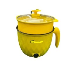 Portable Electric Cooking Pot 1.8L Non-Stick Cooker Double Deck