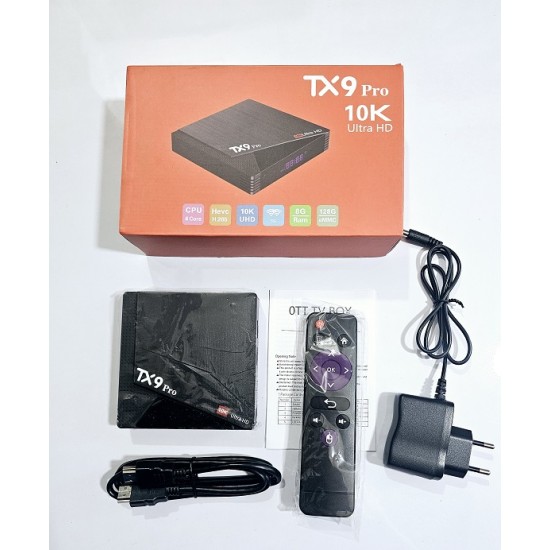 TX9 Pro Android TV Box 8GB RAM 128GB ROM Voice Remote