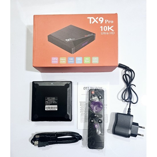 TX9 Pro Android TV Box 8GB RAM 128GB ROM Voice Remote