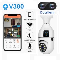 V380 Pro Bulb Wifi Camera Dual Lans Night Vision