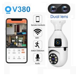 V380 Pro Bulb Wifi Camera Dual Lans Night Vision