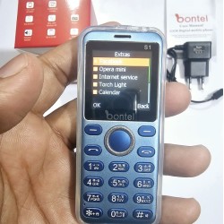 Bontel S1 Super Slim Mini Feature Phone With Cover Blue