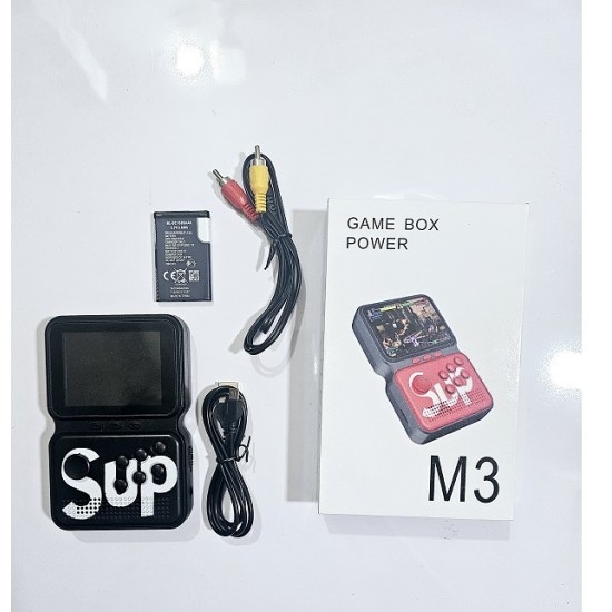 M3 Handheld Game Box Retro 900 Classic Games Black