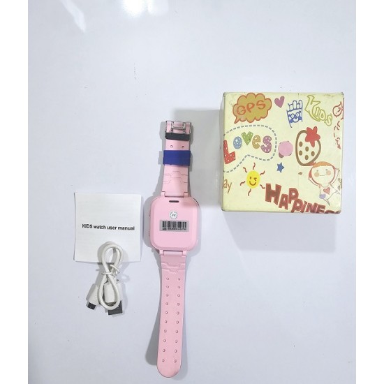 Q12 Kids Calling Smart Watch GPS Location Track Pink