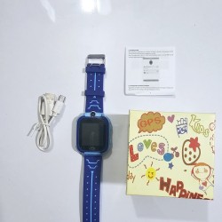 Q12 Kids Calling Smart Watch GPS Location Track Sim Supported Blue