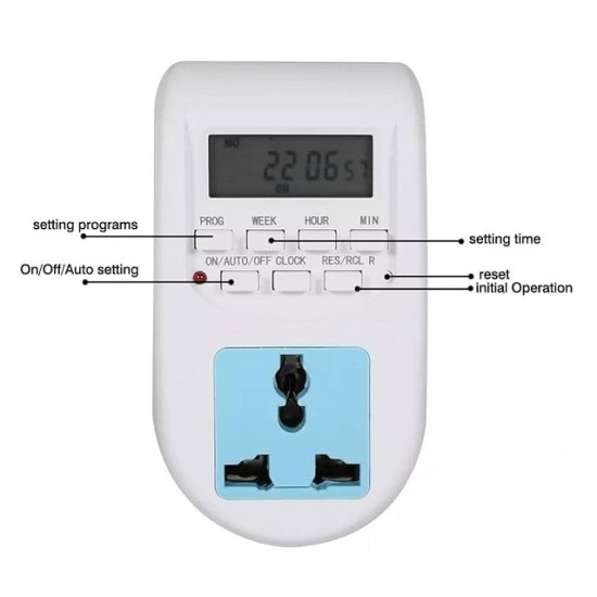 Digital Timer Switch Energy Saving Socket 220V