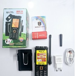 Maxtel Max14 Antina Phone Four Sim Power Bank 5500mAh Green