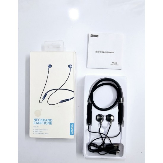 Lenovo HE06 Neckband Earphone Black