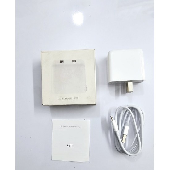 Xiaomi ZMI Dual USB Quick Charger With Cable White